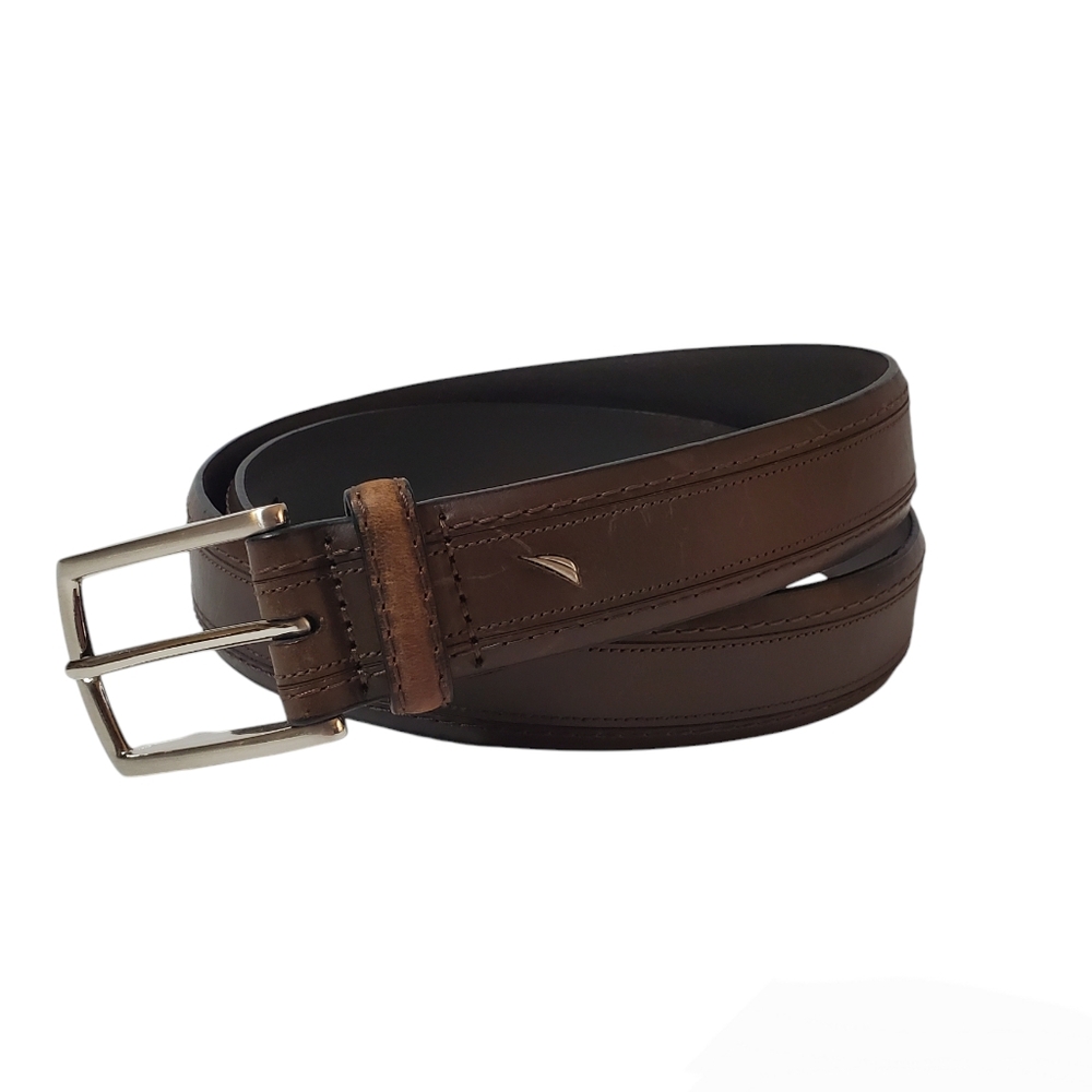 Nautica Delta Men's Brown Leather Belt Size 40